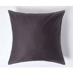 Homescapes Charcoal Continental Egyptian Thread Pillow Case Black, Grey