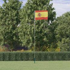 Liput ja Tarvikkeet vidaXL Espanjan Lippu Ja Lipputanko 5.55 m Alumiini