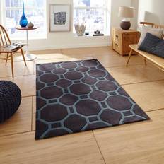 Black and grey rugs Think Rugs Hong Kong Blue, Black, Grey