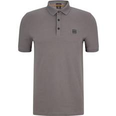 HUGO BOSS Stretch Cotton Slim Fit with Logo Patch Polo Shirt - Dark Grey