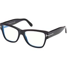 Blu Occhiali da vista e da lettura Tom Ford FT5878-B Blu-Light Block 001 da Vista Neri per Donna (Solo Montatura)