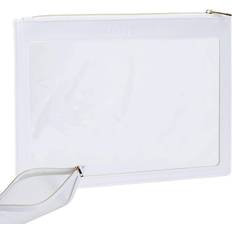 White Toiletry Bags & Cosmetic Bags Clear Makeup Pouch White