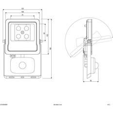 E Spotlights EVN Panthera Sensor IP44 10W 4000K Spotlight