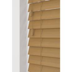 Natural Pleated Blinds Grain Faux Wood Venetian Blinds with