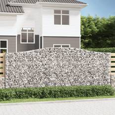 vidaXL Cesti Gabbioni Ad Arco 4 pz 400x30x160/180 cm Ferro Zincato Arredo Giardino