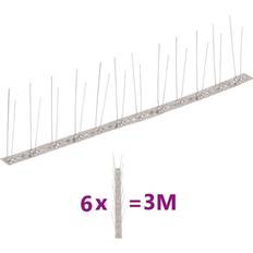 VidaXL Pest Control vidaXL 2-Row Stainless Steel Bird & Pigeon Spikes Set of 6 3 m