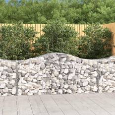 vidaXL Buede gabionkurve 11 stk. 200x50x80/100 galvaniseret jern