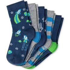 Baumwolle Socken Schiesser Boy's Astronaut Socks 5-pack - Multicolor