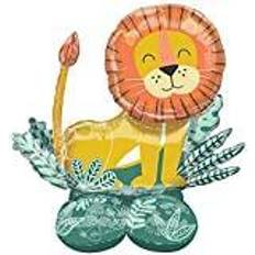 Festartikler Amscan Safari Animal Lion Airloonz Standing Foil Air-Filled Balloon