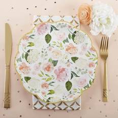 Kate Aspen Floral 9 in. Premium Paper Plates (Set of 16)