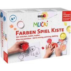 Rojo Pinturas de dedos Kreul Fingerfarbe MUCKI, Farben Spiel Kiste Set