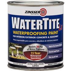 Paint Zinsser Bright Smooth Water-Based Acrylic Copolymer Waterproofing 1 qt Wood Paint White