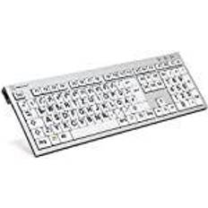 Vitt tangentbord LogicKeyboard LKB-LPRNTBW-AJPU-DE tangentbord svart/vitt