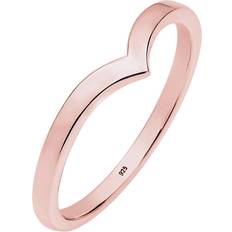 Elli damring V-ring V geo stapel geo basic tidlös trend rosé förgyllt silver 925 0602280516 silver, 54, colore: Rödguld, cod. 0602280516_54