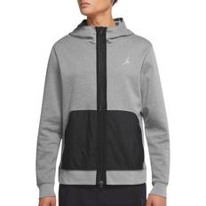 Nike Jordan Air Dri-Fit Fleece Full-Zip Hoodie - Carbon Heather/Black/Reflective Silver