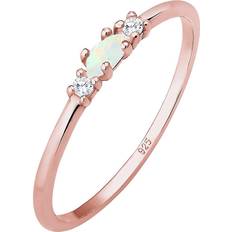 Elli Ring Ladies Vintage with Zirconia Crystals - Gold Plated