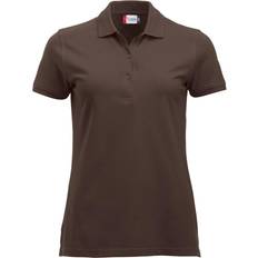 Brune - Dame Pikéskjorter Clique Damen Regular Fit Poloshirt,Brown (Dark Mocca) (Herstellergröße:XX-Large)