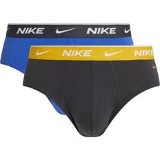 Gule - Herre Underbukser Nike 2-pak Everyday Cotton Stretch Brief Grey/Yellow