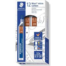 Accesorios de pluma Staedtler Mars Micro 0.5 mm 2B Refill Lead for Mechanical Pencils (Pack of 12 Tubes)