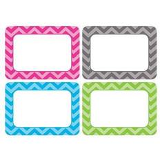 Teacher Created Resources Chevron Name Tags Assorted 36 Per Pack 6 Packs