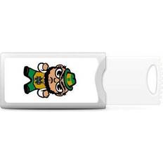 OTM Essentials White Notre Dame Fighting Irish 32GB Push USB 2.0 Flash Drive