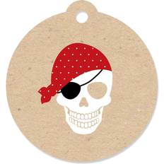 Vasos de Papel Big Dot of Happiness Beware Pirates Gift Tags Set 20