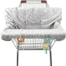 The Peanutshell Shopping cart & High chair cover grey Ditsy Leaf Shopping cart cover for Baby, High chair c