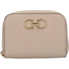 Ferragamo Gancini Leather Coin Purse - beige