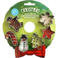 Multicolored Cookie Cutters Mini Christmas 6 on Wreath Cookie Cutter