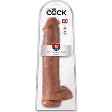 Kæmpe dildo Doc Johnson King Cock 15 Kæmpe Dildo 38 cm Mørk Natur