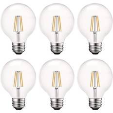 LED Lamps Luxrite 60-Watt Equivalent G25 Dimmable Edison LED Light Bulbs UL Listed 2700K Warm White (6-Pack)