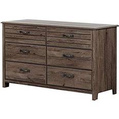 Blue Dressers South Shore Ulysses 6 Drawer Double Dresser