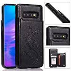 Samsung s10 skal ExpressVaruhuset Samsung S10 Plus Stöttåligt Skal Korthållare 3-FACK Flippr V2 Svart