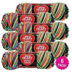 Red Heart Blacklight Super Saver Yarn 6Pk 6 Pack