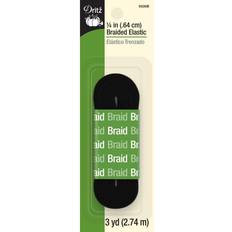 Dritz Braided Elastic 1/4 X3yd-Black