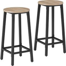 tectake Corby Industrielt Lyst træ Barstol 66cm 2stk