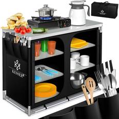 Camping Kitchen Unit Cupboard with Aluminium Frame