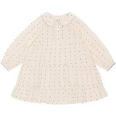 Valkoinen Huput Flöss Heart Printed Dress - Cream