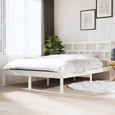 140cm Sengerammer vidaXL Bed Frame White Sängram