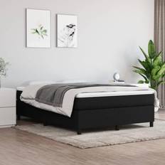 vidaXL Estructura De Cama Box Spring Tela Negro 140x200 cm