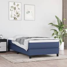 vidaXL Estructura De Cama Box Spring Tela Azul 100x200 cm