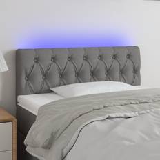 vidaXL LED Dunkelgrau 100x7x78/88 Stoff Grau Kopfteil