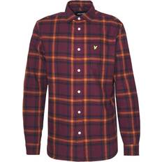 Lyle & Scott Check Flannel Long Sleeve Shirt - Burgundy