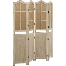 vidaXL 4-panels stof Rumdeler