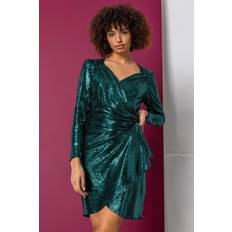 Sparkle Embellished Wrap Dress