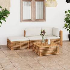 Teak Lounge-Sets vidaXL 4-tlg. Lounge-Set