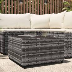 vidaXL havebord 50x50x30 firkantet polyrattan