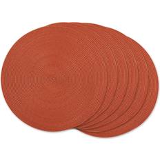 Multicolored Place Mats DII ROUND PP WOVEN Imports Place Mat White, Multicolor