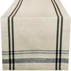 Brown Tablecloths DII 72" French Stripe Bordduk Brun, Grå, Svart, Hvit (182.88x35.56cm)