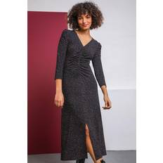 Dusk Spot Print Ruched Front Dress